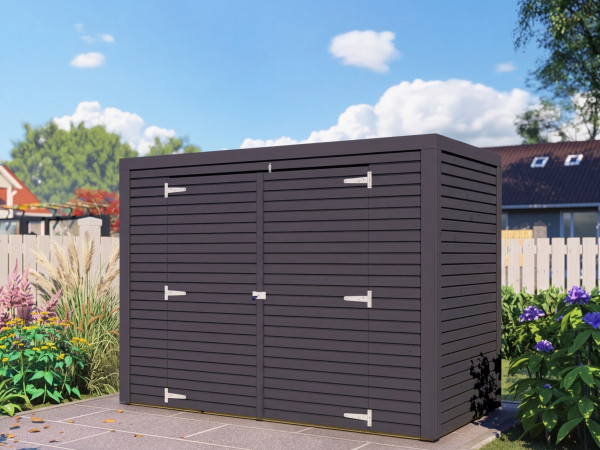 Bikebox tuinberging Velo met rhombusprofiel 18 mm antraciet