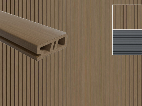 WPC-gevelprofiel Rhombus lichtbruin