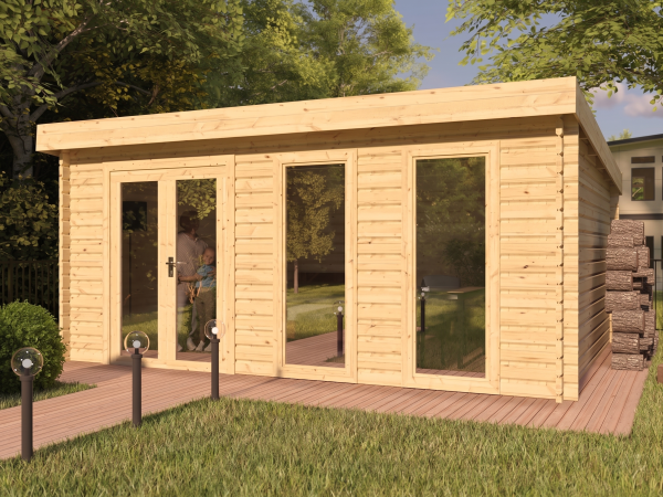Tuinhuis blokhut Callie 1, 44 mm, onbehandeld