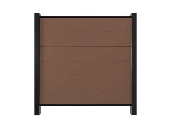 Tuinafscheiding, zichtscherm, PVC-steeksysteem, Brown Oak