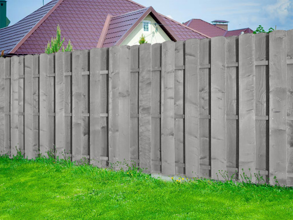 Steengrijze Pinus omheining geglazuurd