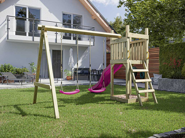 Illustratie toont speeltoren inclusief telescoop (niet inbegrepen)