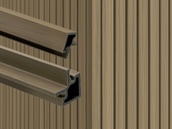 WPC hoekprofiel gevelbekleding co-extrusie