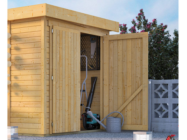 Aanbouwkast voor tuinhuis Münster onbehandeld