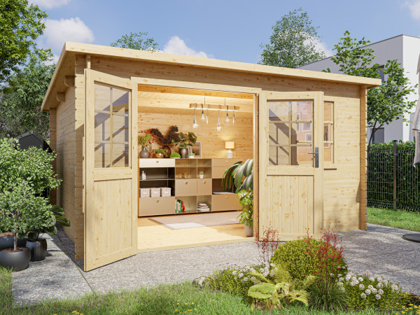 Tuinhuis blokhut CA2981 28 mm onbehandeld