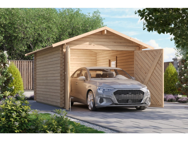 Garage blokhutgarage 28 mm naturel