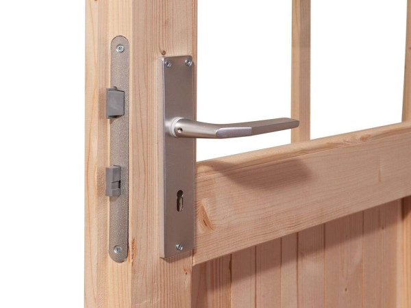 berging blokhut SET Bastrup 7 28 mm natuurlijke afwerking, incl. 2 m verlenging dak + achterwand