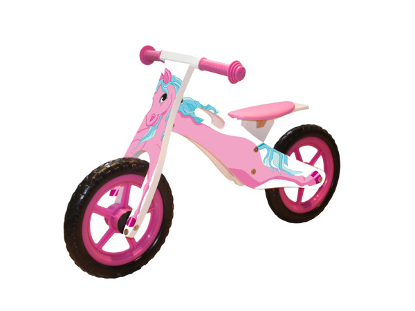 Loopfiets Pony Wit/ Roze