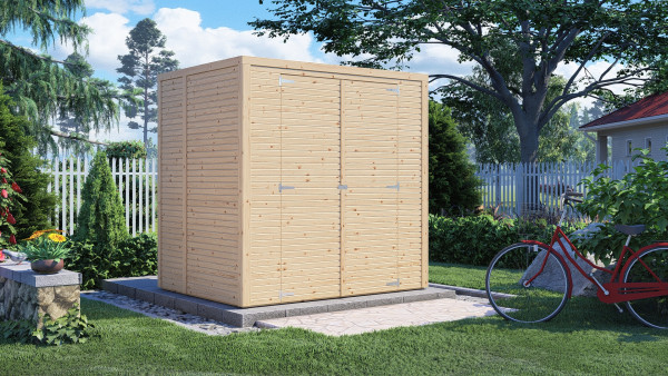 Tuinberging Fiete 2 Rhombusprofiel 18 mm naturel Bikebox