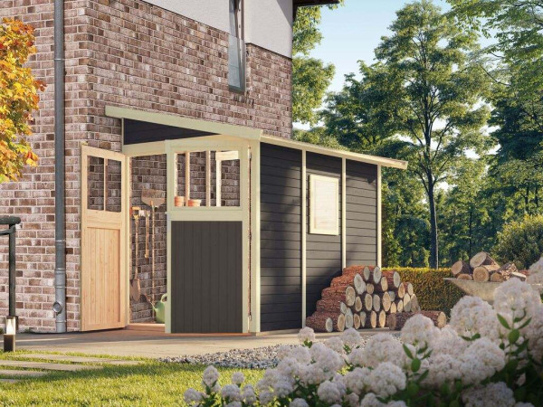Tuinhuis-aanleunschuur Wandlitz 3 19 mm terragrijs