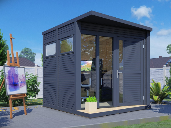 Tuinhuis Futura Premium 19 mm rhombusprofiel antraciet