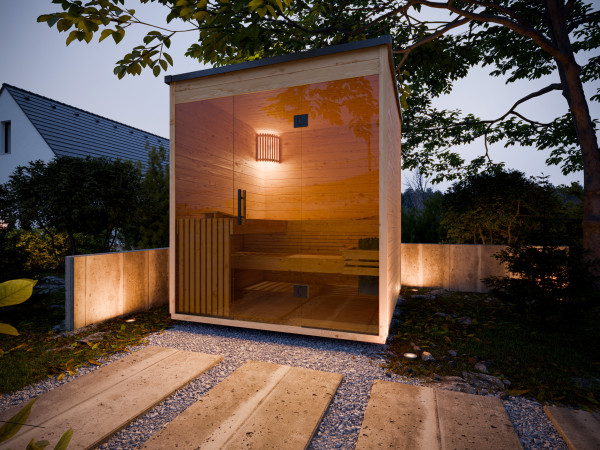 Buitensauna Lilly serie, onbehandeld 28 mm