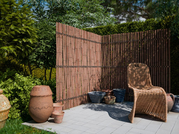 Bamboe privacy hek XL donkerbruin