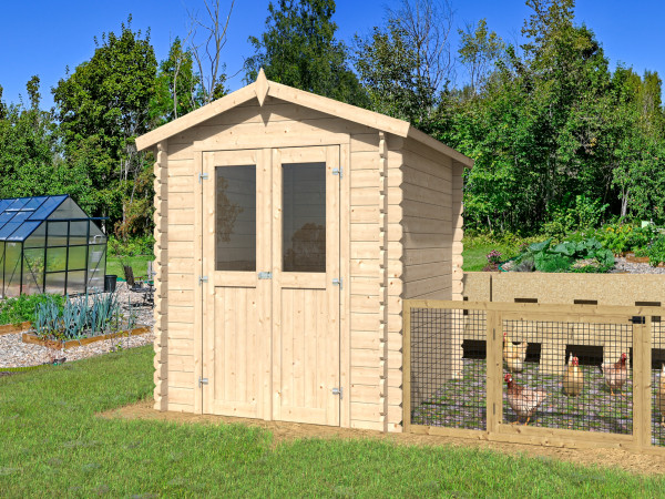 Tuinhuis "Mini 2 D" BBH 28 mm Zadeldak