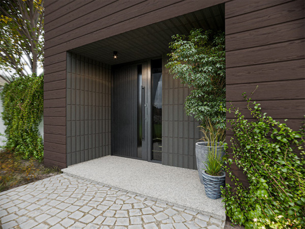 Gevelbekleding PU Co-Extrusie co-geëxtrudeerd Dark Truffel wandprofiel