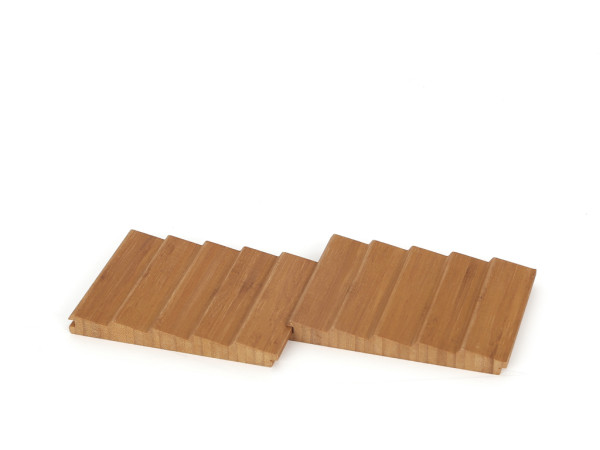 Bamboe gevelbekleding voor buiten - natuurlijk bruin, 290 x 13,5 x 1,5 cm