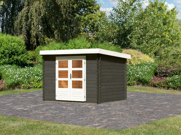 Tuinhuisje Bastrup 3 28 mm terra grijs