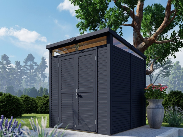 Tuinhuis Pentos met rhombusprofiel 18 mm antraciet