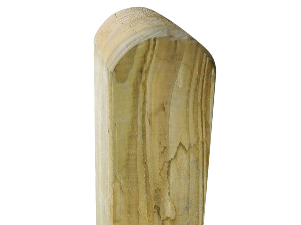 Paal grenen KDI met ronde kop 190 cm lang