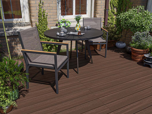 Terrasplank WPC houtlook koffie