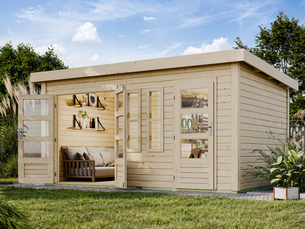 Tuinhuis Twee kamerhuis Schönborn 2 38 mm natuurlijk