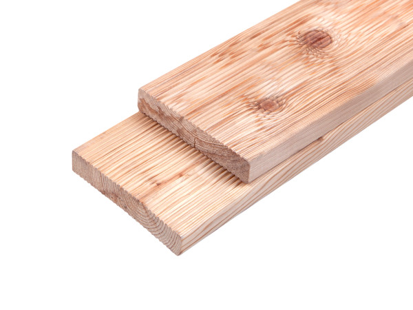 Houten vlonderplank Siberische lariks, gebogen profiel