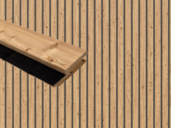 Gevel Rhombuslat Canadees lariks met zwarte veer