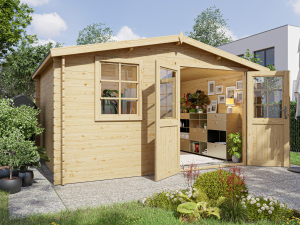 Tuinhuis blokhut CA2881 28 mm onbehandeld