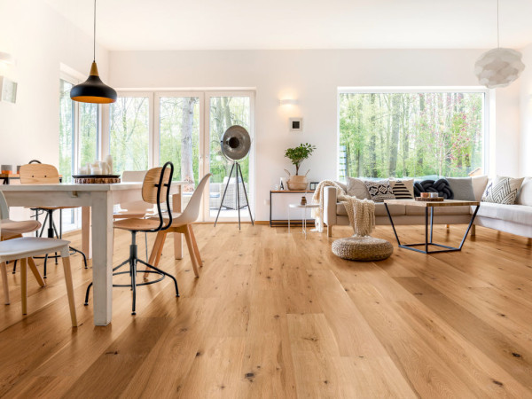 Parket eiken rustiek in ruwhoutlook, landhuisdeel, handgeschraapt