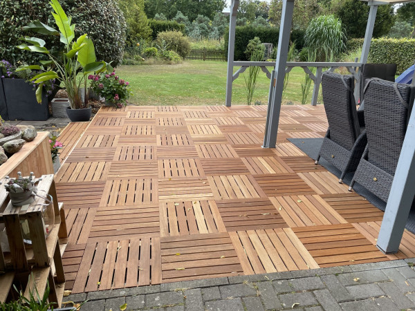 Terrastegel Bangkirai-houten tegel