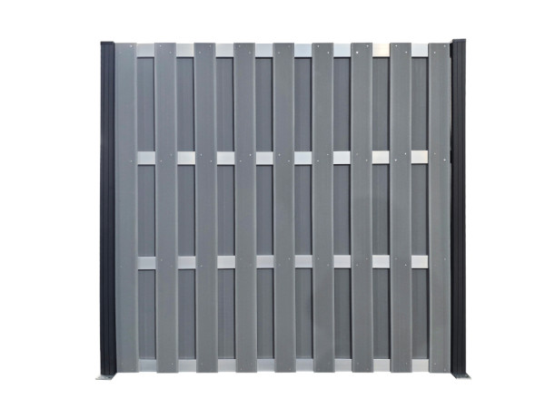 Paneelset voor WPC insteekhekwerk lichtgrijs