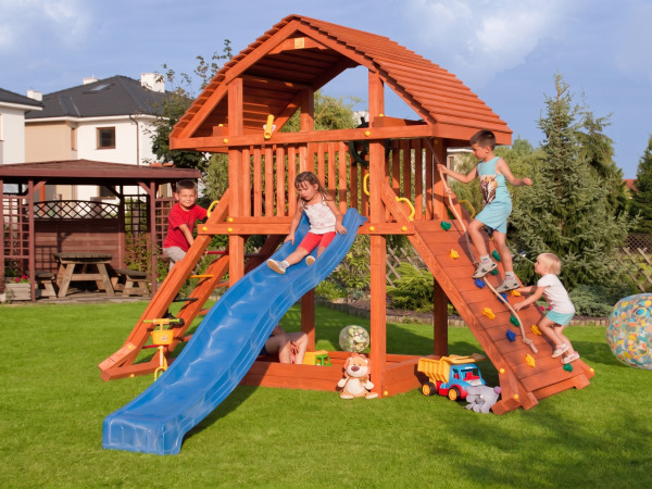 Speeltoren Giant teakkleurig