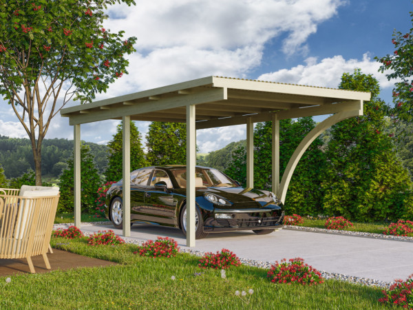 Carport enkele carport 1 ECO incl. 1 toegangsboog