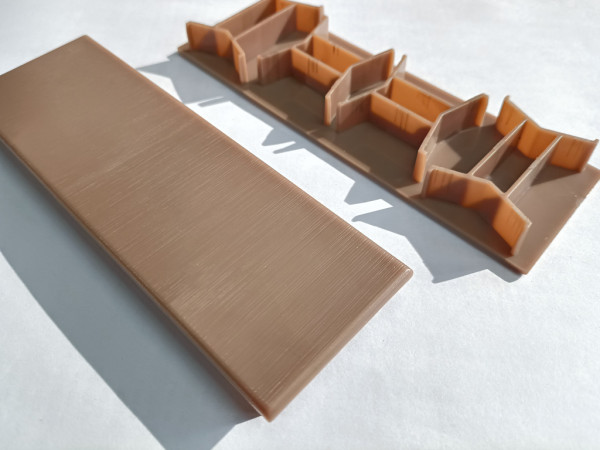 Eindkap voor aluminium co-extrusieplaat teak