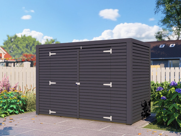 Bikebox tuinberging Velo met rhombusprofiel 18 mm antraciet