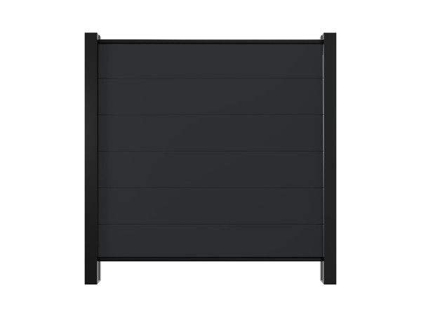 Tuinafscheiding, zichtscherm, PVC-steeksysteem, antraciet