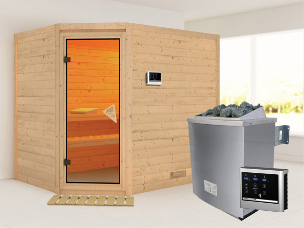 Massieve sauna Tanami incl. 9 kW saunakachel ext. besturing