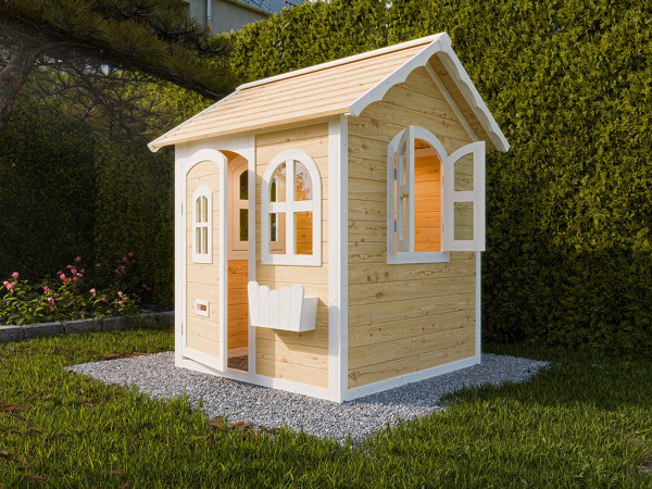 Speelhuis Melina naturel-wit