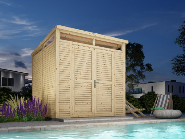 Tuinhuis Pentos Rhombusprofiel 18 mm naturel