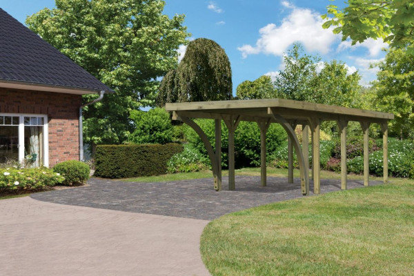 Carport Single 3 CLASSIC incl. 2 entreebogen, incl. 0,5 mm stalen dakplaat