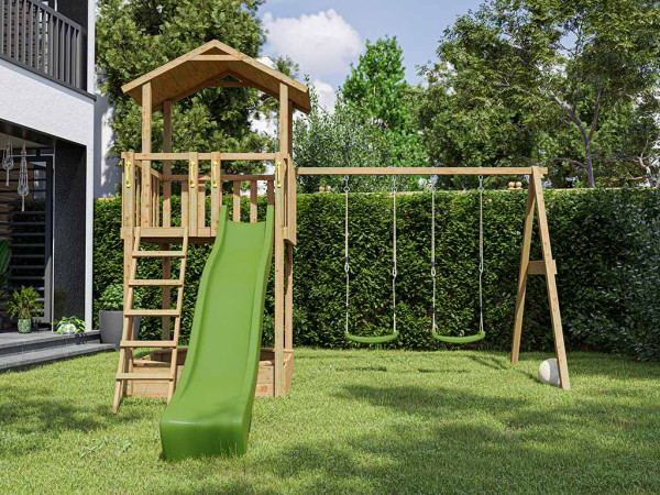 Afb. toont speeltoren inclusief handgrepen (niet inbegrepen)