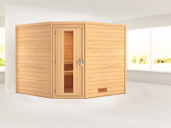Massieve sauna Leona houten deur met Isolierverglasung