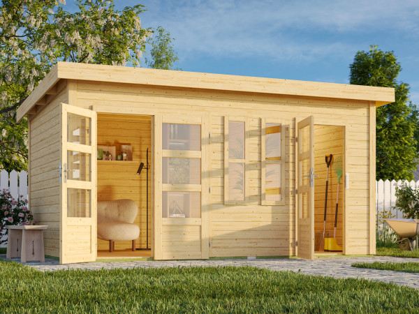 Tuinhuis "Zweiraumhaus Appelhorn" 28 mm onbehandeld