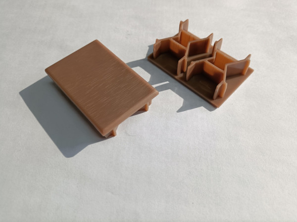 Eindkap voor aluminium co-extrusieplaat teak