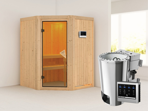 Systeemsauna Nanja incl. Plug & Play Bio-kachel externe besturing