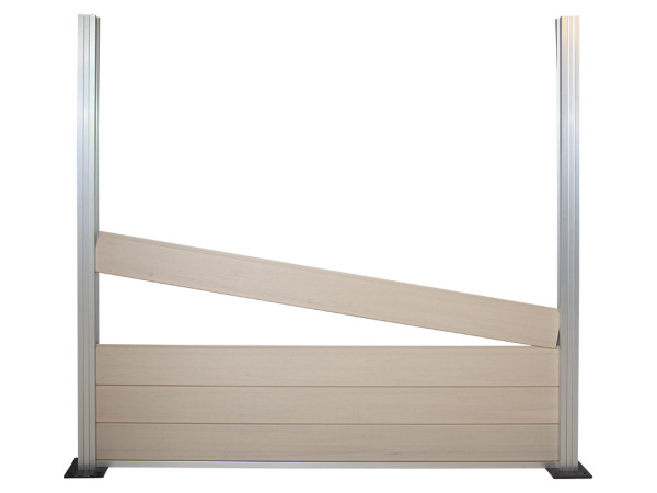 XL WPC paal zilver 190 cm