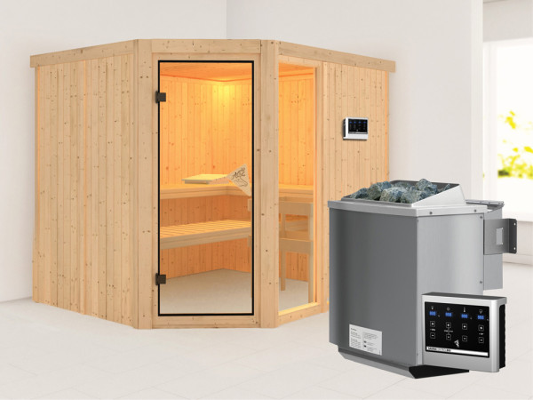 Systeemsauna Fiona 3 incl. 9 kW Bio-Combi-kachel ext. besturing