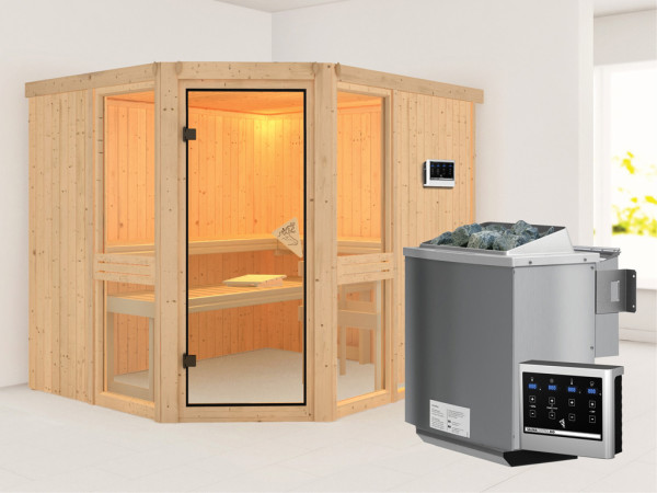 Systeemsauna Amelia 3 incl. 9 kW Bio-Combi-kachel ext. besturing