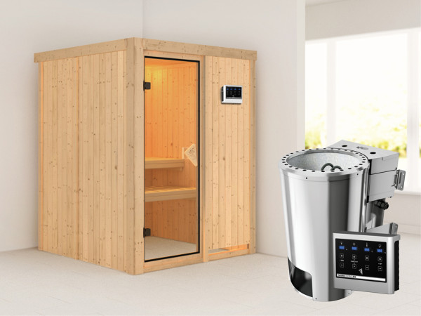 Systeemsauna Minja incl. Plug & Play Bio-kachel externe besturing