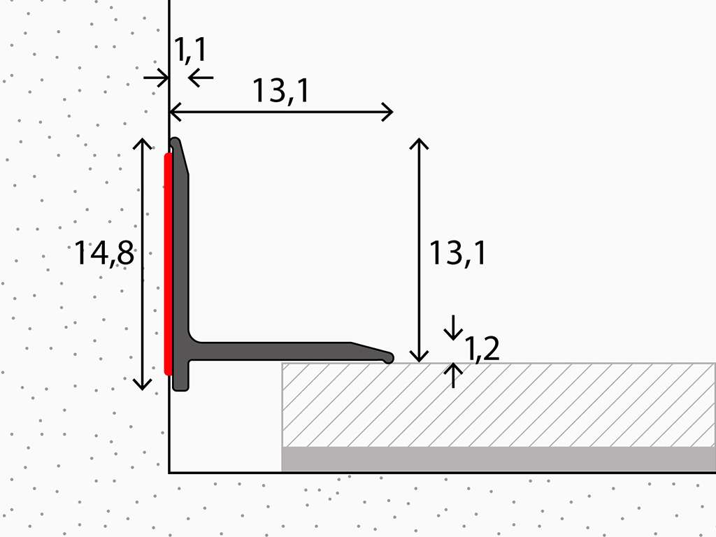PROVISTON Übergangsprofil Aluminium, 80 x 3.5 x 1000 mm, Silber PROVISTON Übergangsprofil Aluminium, 80 x 3.5 x 1000 mm, Silber